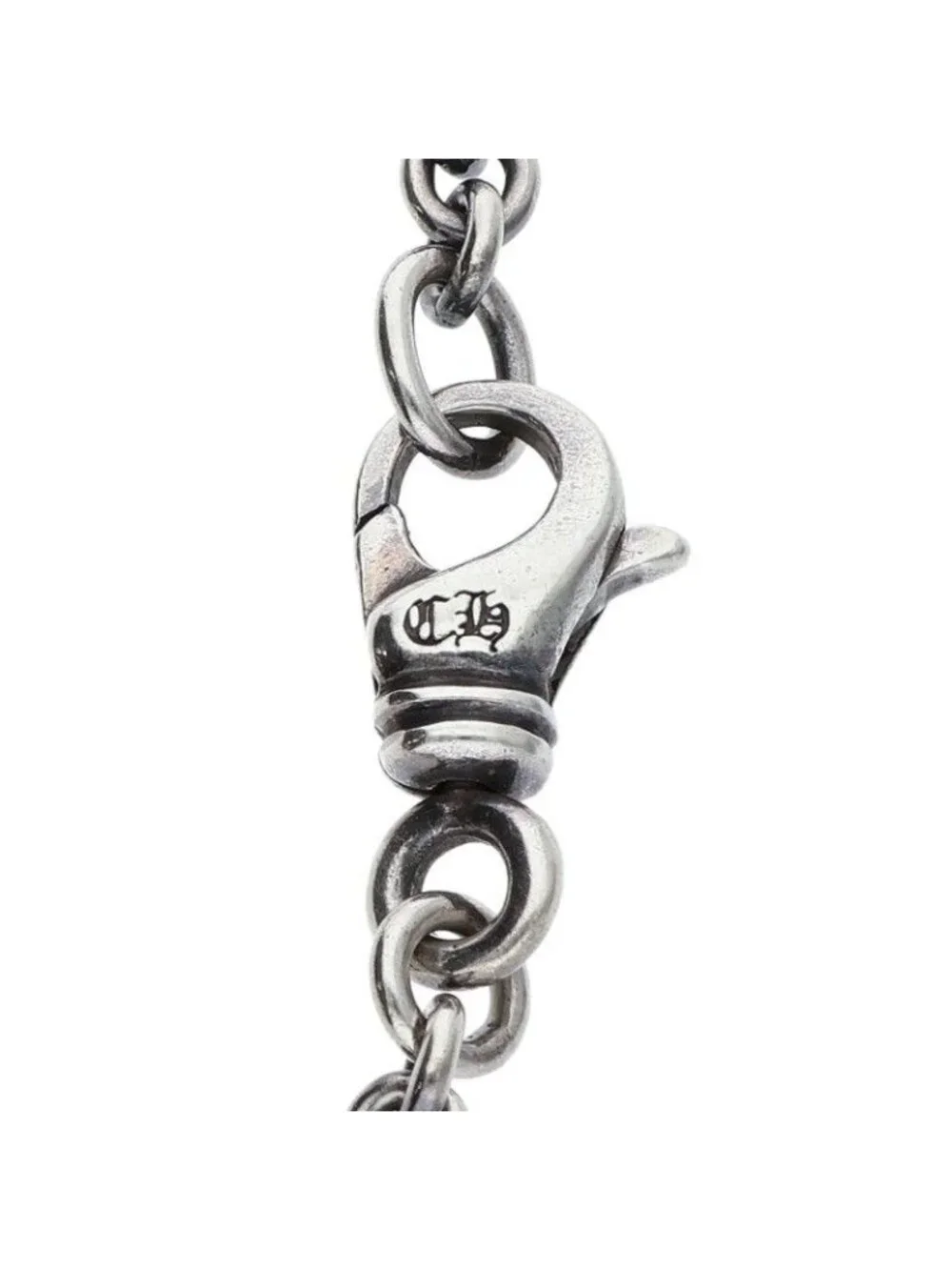 Chrome Hearts Chn Tny CH Crs Tiny CH Cross Chain Silver Bracelet